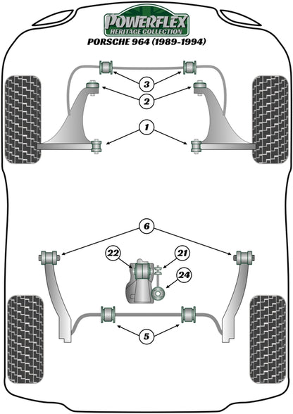 Porsche (PFR57-106H) Rear Trailing Arm Front Bush