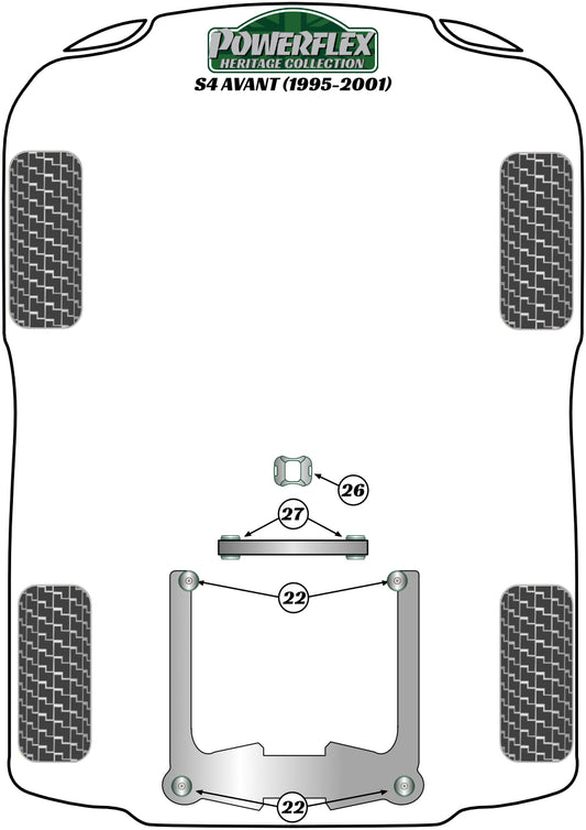 Audi (PFR3-126H) Gearbox Support Bush Insert