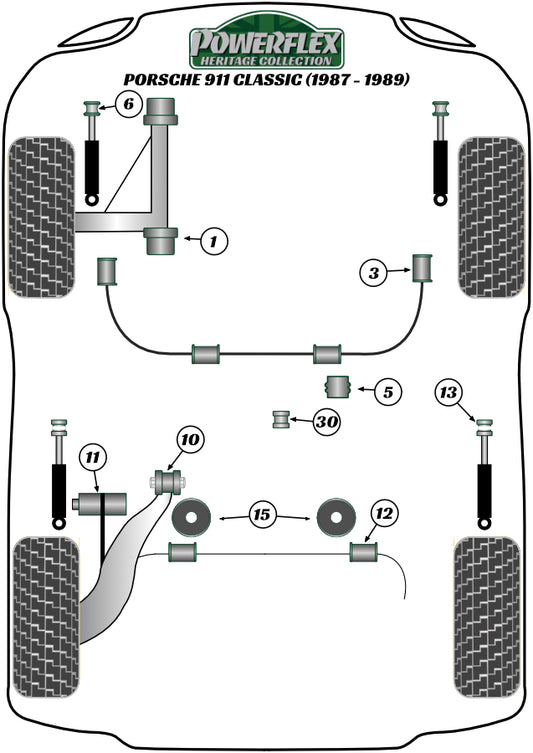 Porsche (PFR57-415H) Engine/Transmission Carrier Bush
