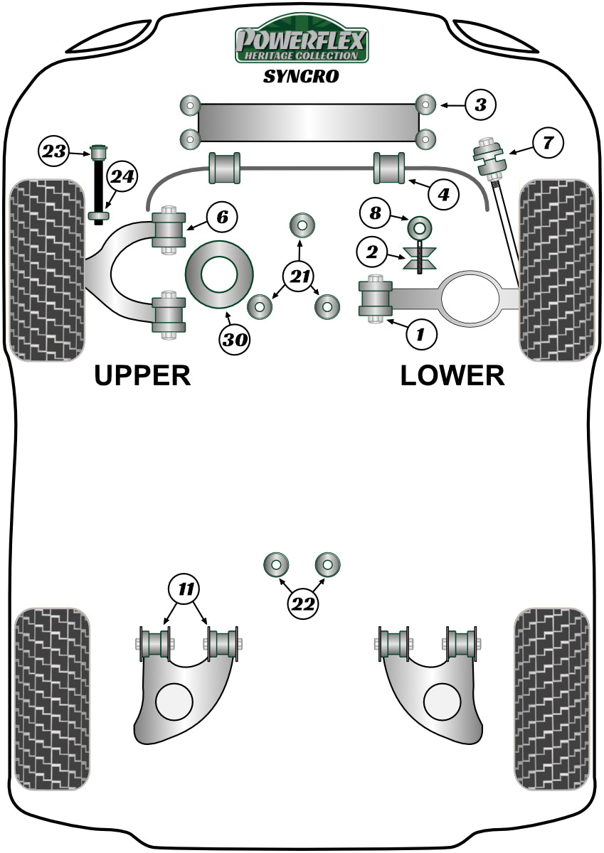 Volkswagen (PFF85-1021H) Front Bump Stop 65mm