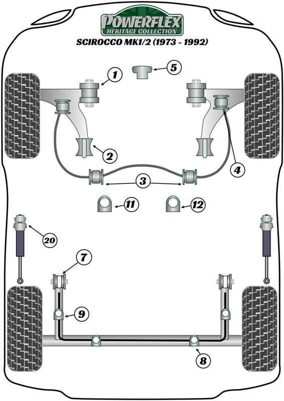 Volkswagen (PFR85-226H) Rear Anti Roll Bar Outer Bush 18mm