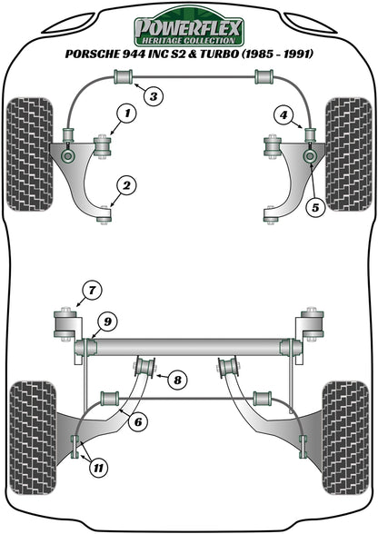 Porsche (PFF57-205-16H) Front Anti-Roll Bar Drop Link Bush 16mm