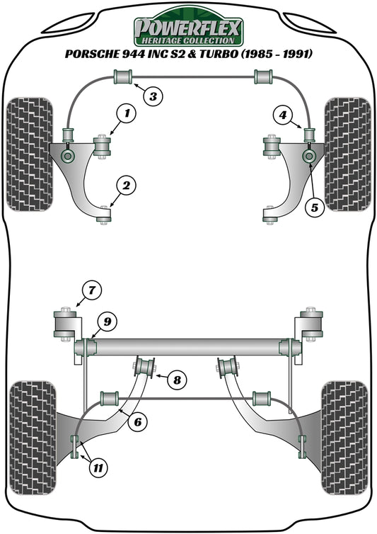 Porsche (PFF57-205-16H) Front Anti-Roll Bar Drop Link Bush 16mm