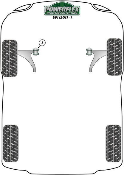 Volkswagen (PFF85-431H) Front Strut Top Mount Bush -10mm