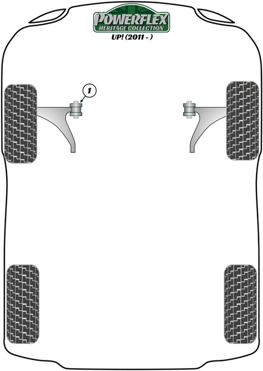Volkswagen (PFF85-431H) Front Strut Top Mount Bush -10mm