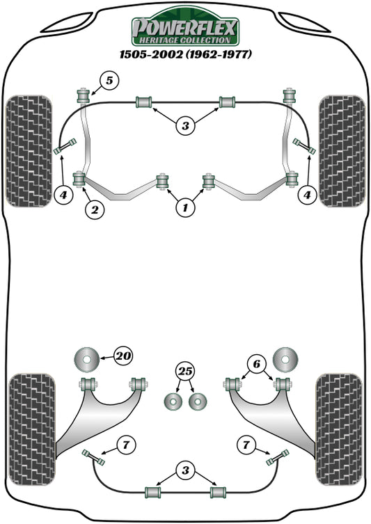 BMW (PFF5-2003-20H) Anti Roll Bar Bush 20mm