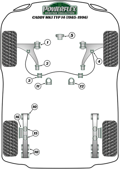 Volkswagen (PFR85-316H) Rear Bump Stop