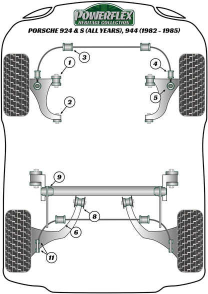 Porsche (PFF85-213H) Front Wishbone Rear Bush
