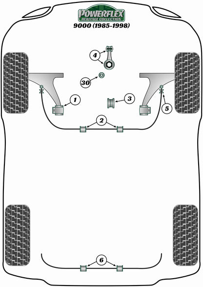 Saab (PFF66-125H) Upper Engine Mounting Kit