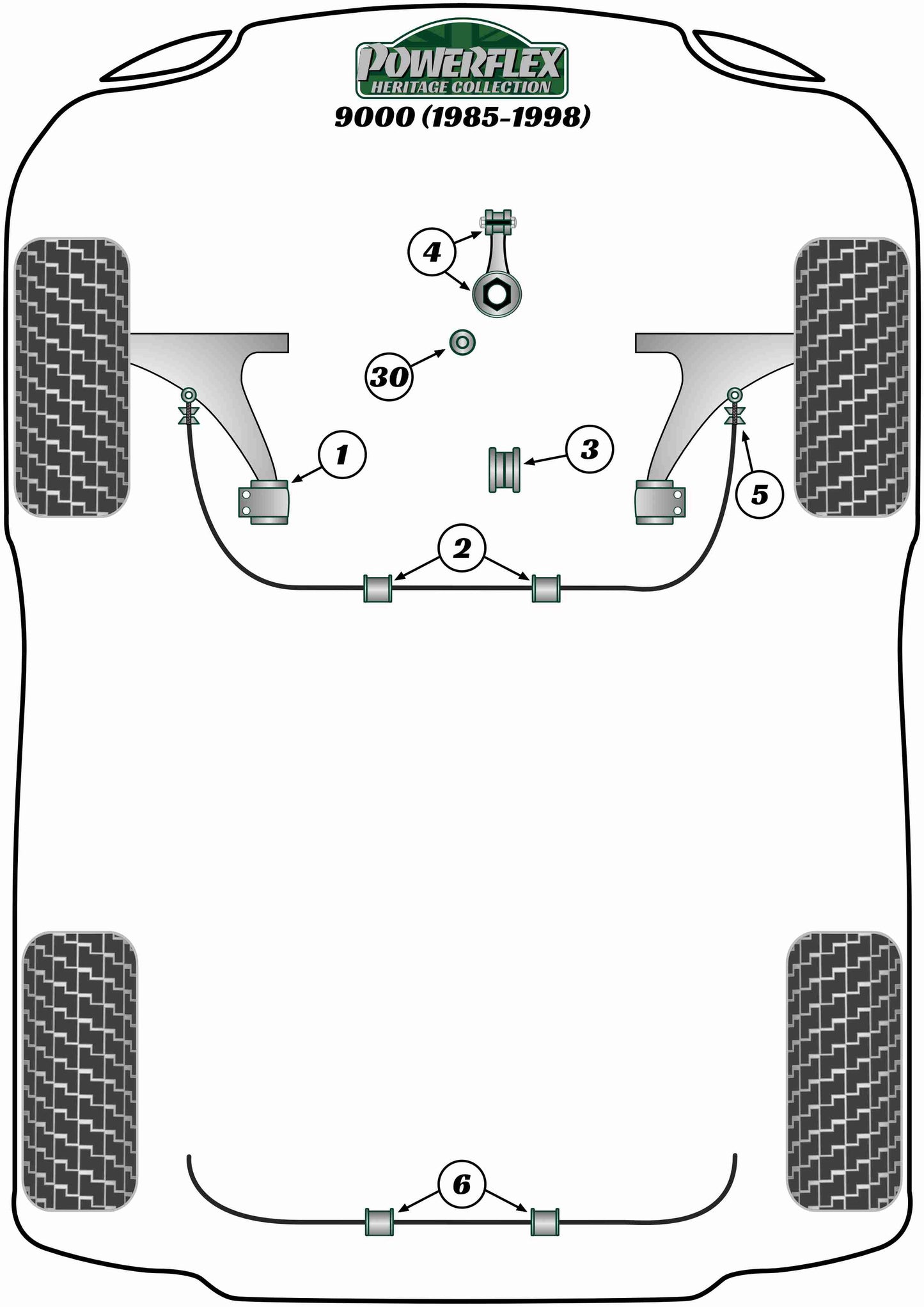 Saab (PFF66-102-19H) Front Anti Roll Bar Bush 19mm