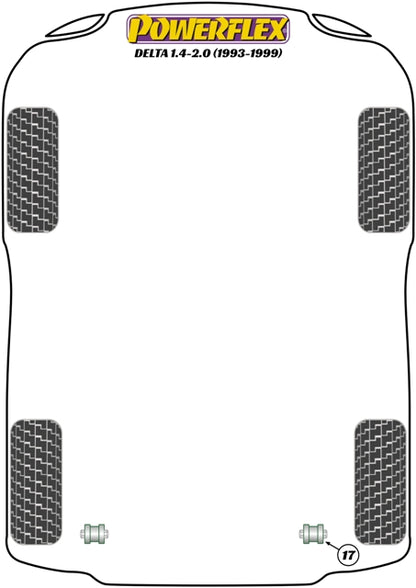Lancia (PFF1-802H) Front Lower Wishbone Rear Bush