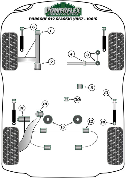 Porsche (PFR57-430H) Shift Rod Coupling Bush