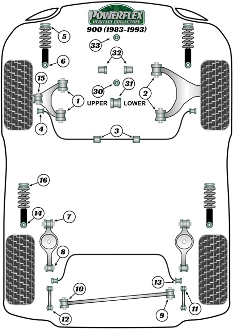 Saab (PFR66-410H) Rear Spring Link Front Bush