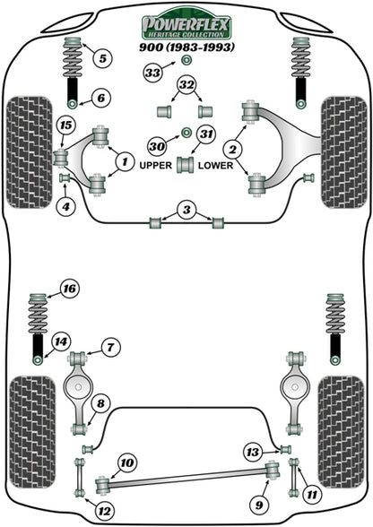 Saab (PFF66-405H) Front Shock Top Mount