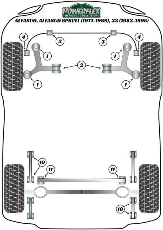Alfa Romeo (PFF1-104-18H) Anti Roll Bar To Arm Bush 18mm