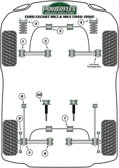 Ford (PFF19-225-26H) Front Anti Roll Bar Bush 26mm