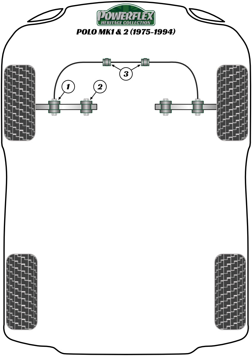 Volkswagen (PFF85-105H) Front Anti Roll Bar Mount 18mm