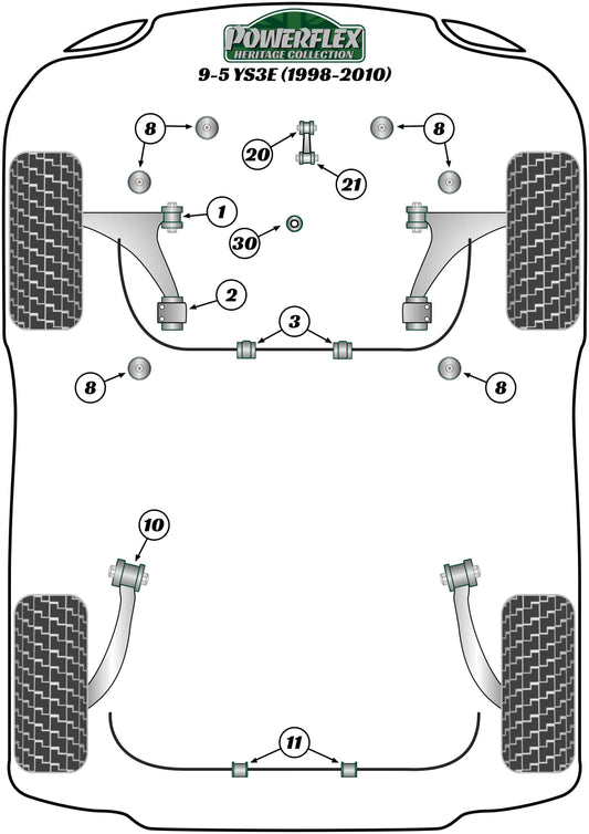 Saab (PFF66-220H) Engine Torque Rod To Subframe Bush