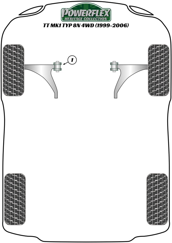 Audi (PFF3-501H) Front Wishbone (Cast) Front Bush 45mm