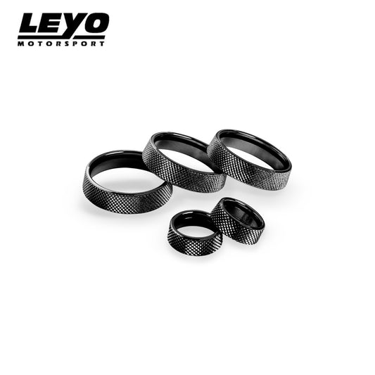 Leyo Motorsport Billet Aluminum Knobs (5 pcs) (Black)