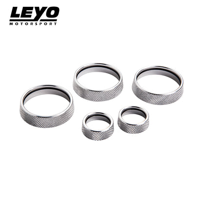 Leyo Motorsport Billet Aluminum Knobs (5 pcs) (Silver)