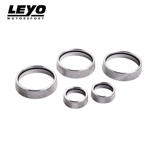 Leyo Motorsport Billet Aluminum Knobs (5 pcs) (Silver)