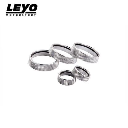 Leyo Motorsport Billet Aluminum Knobs (5 pcs) (Silver)