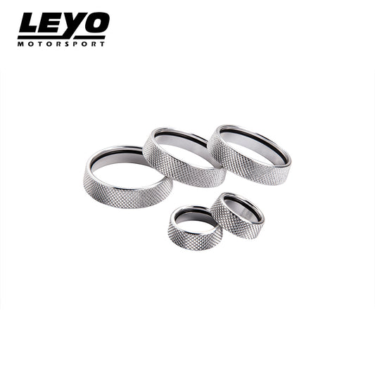 Leyo Motorsport Billet Aluminum Knobs (5 pcs) (Silver)