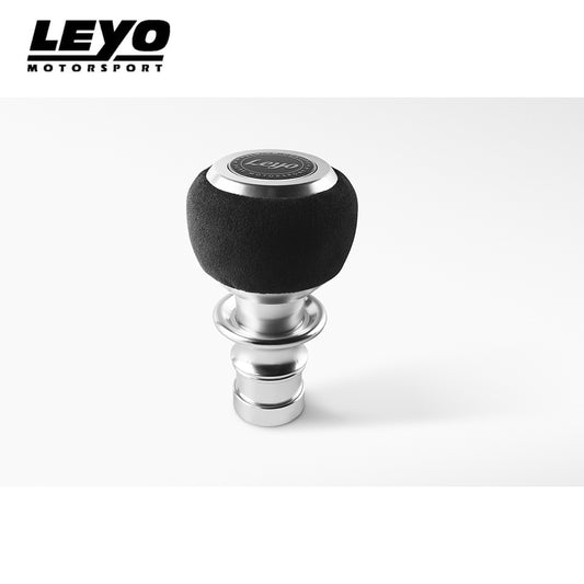 Leyo Black Alcantara DSG Shift Knob (Silver Anodized)