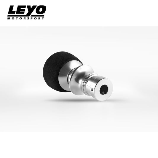 Leyo Black Alcantara DSG Shift Knob (Silver Anodized)