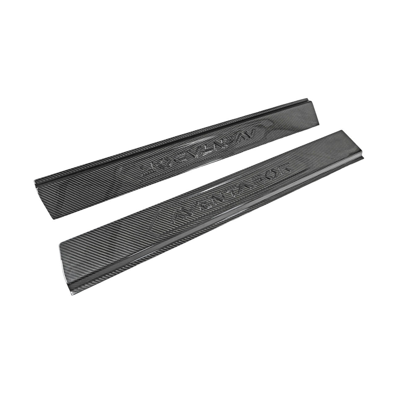 Fabspeed Carbon Fiber Embossed Door Sills - Lamborghini Aventador (FS-CF-LAM-AVDS)