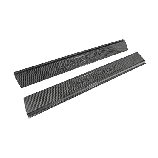 Fabspeed Carbon Fiber Embossed Door Sills - Lamborghini Aventador (FS-CF-LAM-AVDS)