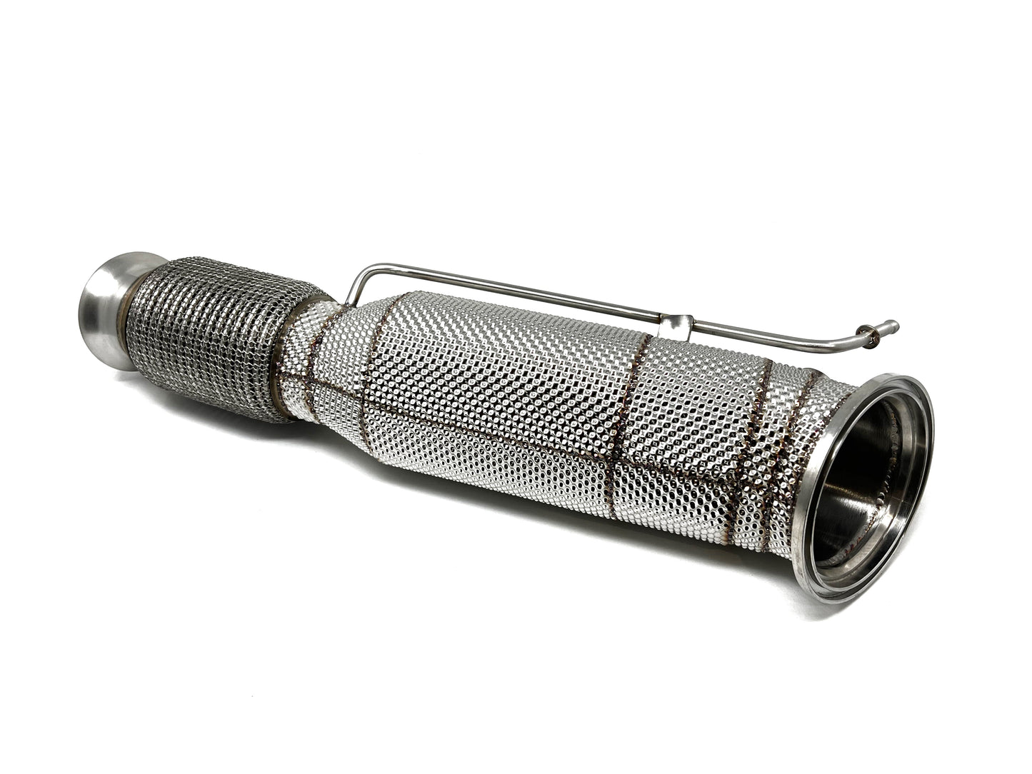 Masata BMW B58 F20 F32 G30 Catted Downpipe With Heat Shield - 200 Cell (Inc. M140i, 340i, 540i, & 740i) (OPF Models Only)