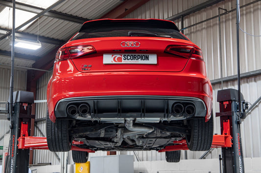 Audi S3 3-Door/Sportback 8V Non-Resonated Cat/GPF-Back System With Valves (SAUS108CF)