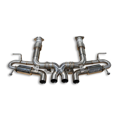 Fabspeed Chevrolet Corvette C8 Stingray / E-Ray Valved Center Exit Conversion Exhaust System 2023 Onwards (FS.CHEVY.C8CECK.VLV)