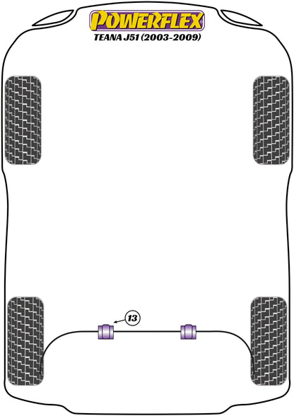 Nissan (PFR46-613-25) Rear Anti Roll Bar Bush 25mm