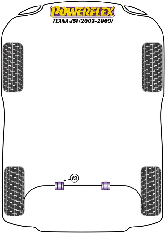 Nissan (PFR46-613-25) Rear Anti Roll Bar Bush 25mm