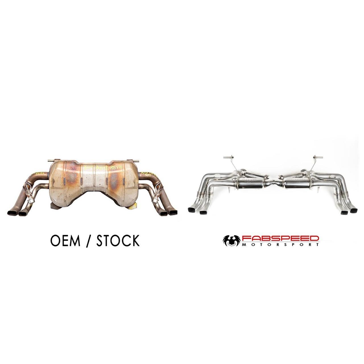Fabspeed Audi R8 V10 Valvetronic Supersport X-Pipe Exhaust System 2016 - 2018 (FS.AUD.R817V10.VLV)
