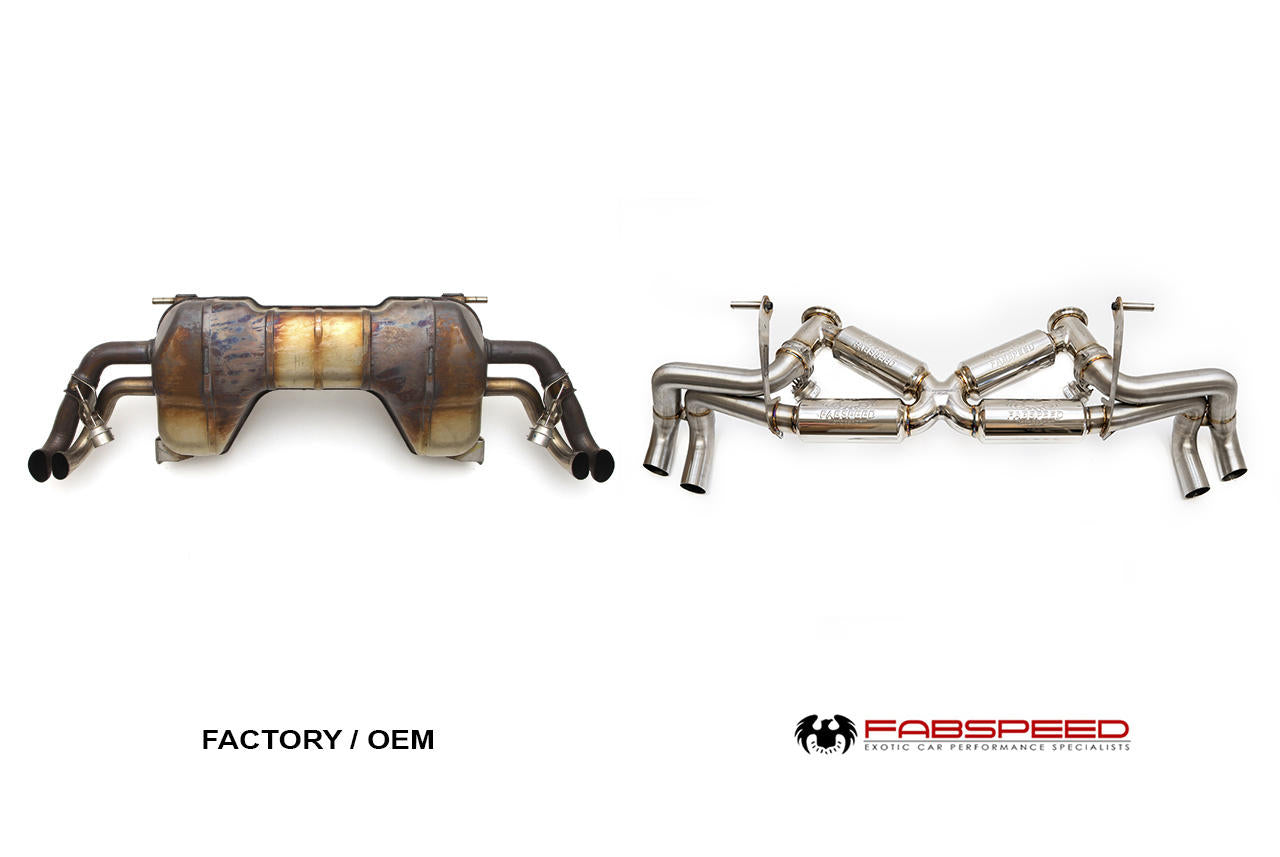 Fabspeed Audi R8 V8 Valvetronic Supersport X-Pipe Exhaust System 2007-2012 (FS.AUD.R8V8.VLV)
