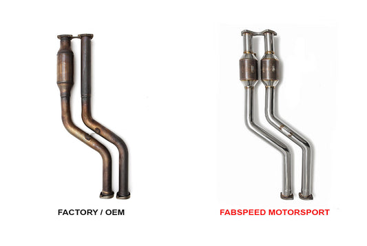 Fabspeed BMW M3 E46 Sport Catalytic Converters 2000-2006 (FS.BMW.E46.SC)