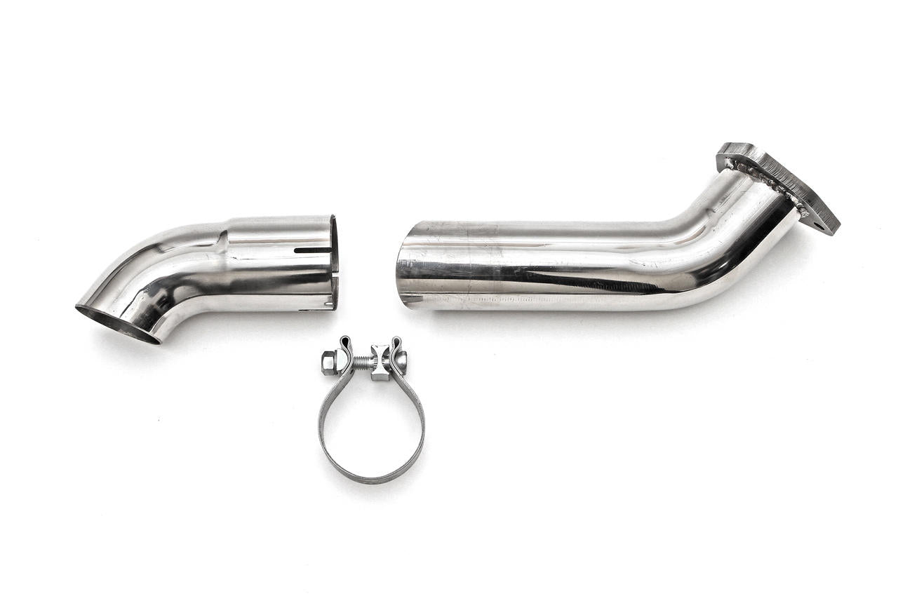 Fabspeed Porsche 911 Carrera Muffler Bypass Pipe with Adjustable Turndown 1976-1989 (FS.POR.911.MB)