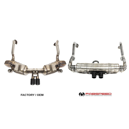Fabspeed Porsche 981 Cayman GT4 / Spyder Valvetronic GT3 Muffler Conversion Kit (FS.POR.981GT4.GT3CKXR)