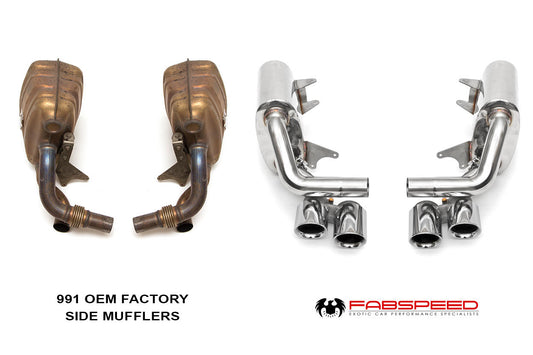 Fabspeed Porsche 991 Carrera Maxflo Performance Side Exhaust System 2012-2016 (FS.POR.991.MAX3XX)