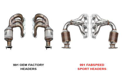 Fabspeed Porsche 991 Carrera Sport Headers 2012-2016 (FS.POR.991.SHDR)
