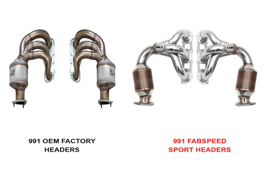 Fabspeed Porsche 991 Carrera Sport Headers 2012-2016 (FS.POR.991.SHDR)