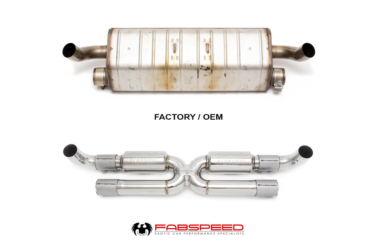 Fabspeed Porsche 991.2 Carrera Center Muffler Bypass X-Pipe for Base 2017-2019 (FS.POR.9912.CMBXX)