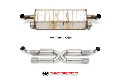 Fabspeed Porsche 991.2 Carrera Center Muffler Bypass X-Pipe for Base 2017-2019 (FS.POR.9912.CMBXX)
