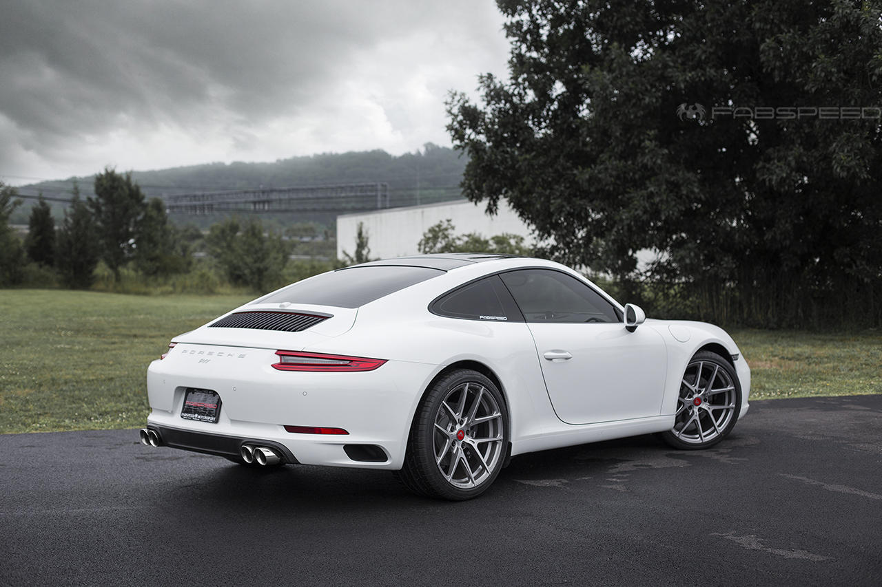 Fabspeed Porsche 991.2 Carrera Deluxe Quad Tips 2017-2019 (FS.POR.9912.QDTX)
