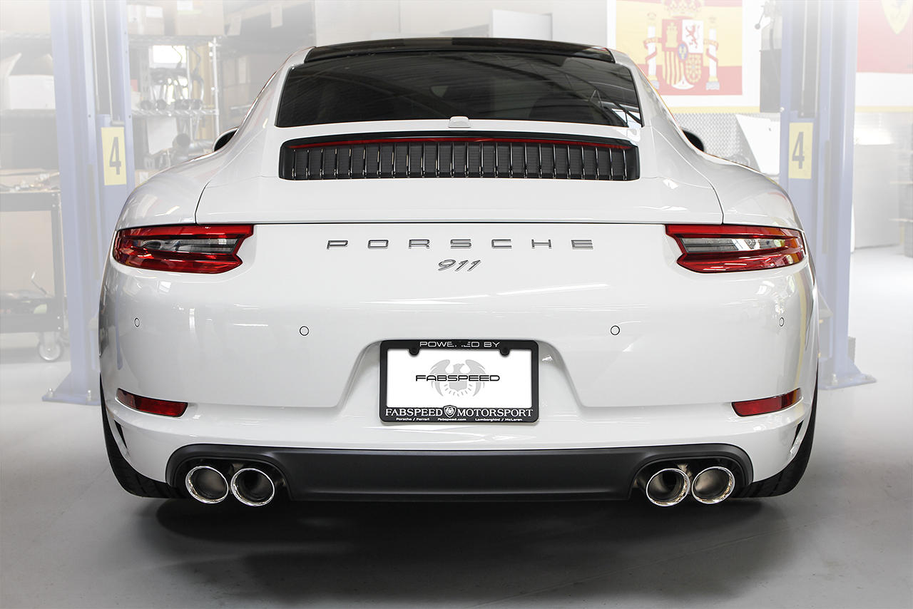 Fabspeed Porsche 991.2 Carrera Deluxe Quad Tips 2017-2019 (FS.POR.9912.QDTX)