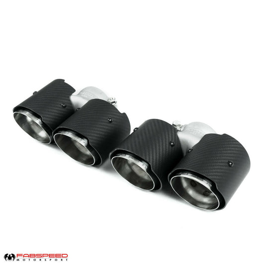 Fabspeed Porsche 991.2 Carrera Deluxe Quad Tips 2017-2019 (FS.POR.9912.QDTX)